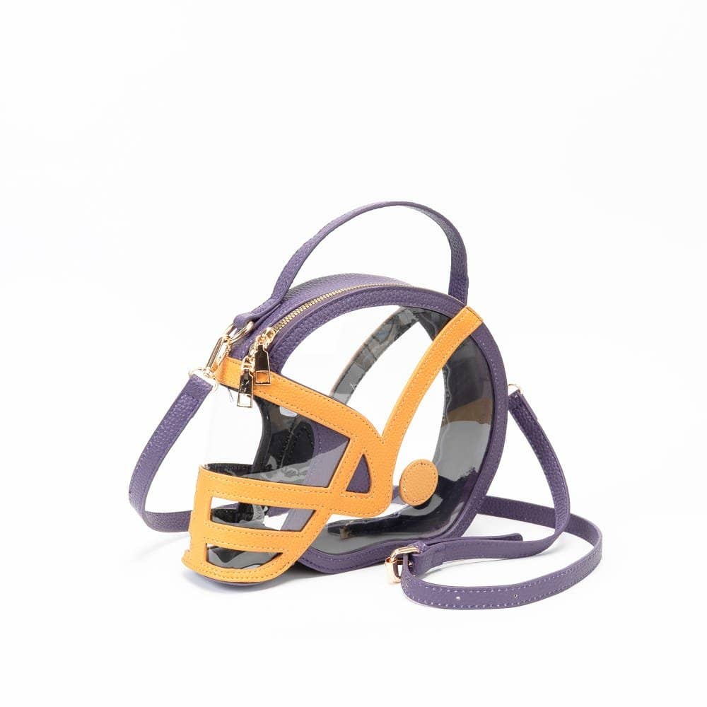 Clear Gameday Football Helmet Satchel/Crossbody Bag