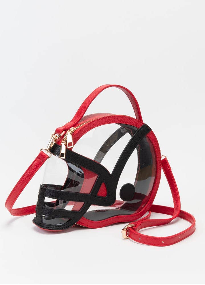 Clear Gameday Football Helmet Satchel/Crossbody Bag